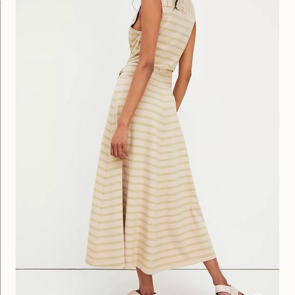 Free People Capri Midi Dress in Salt Marsh Combo - Picture 2 of 4
